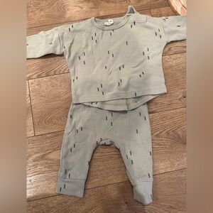 Q by Quincy Mae Kids Matching Set in Soft Green
